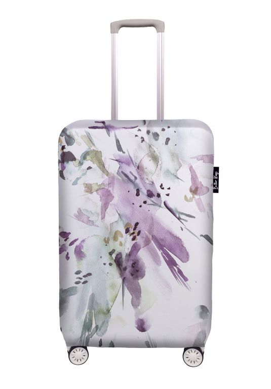 Luggage cover watercolour flowers, size S