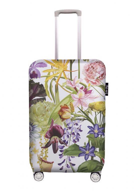 Luggage cover exotic flowers, size S