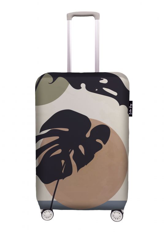 Luggage cover monstera shadows, size S