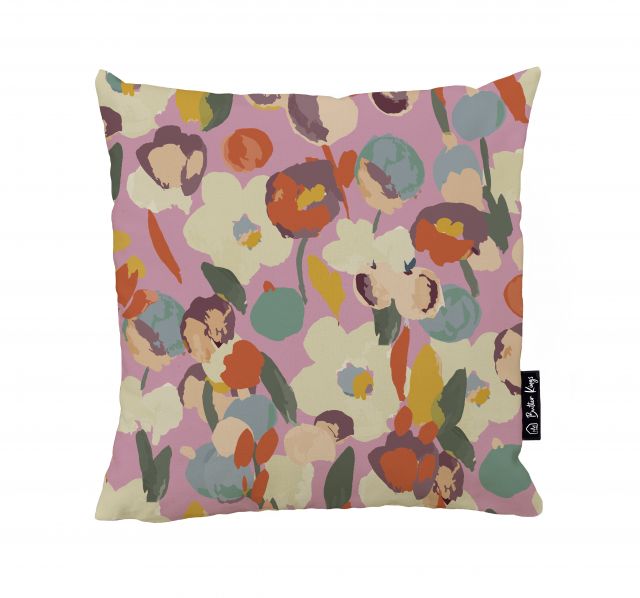 Cushion cover colours and flowers, canvas cotton