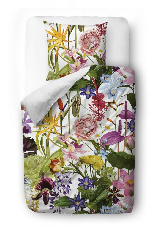 Bedding set exotic flowers, 140x200/90x70cm