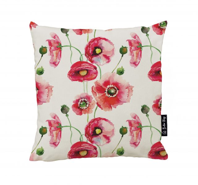 Cushion cover floral art, canvas cotton