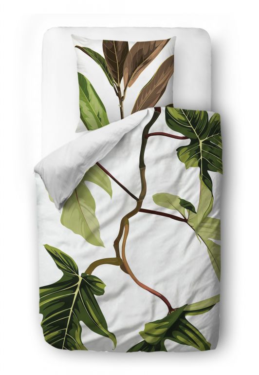 Bedding set leaf, 135x200/60x50cm