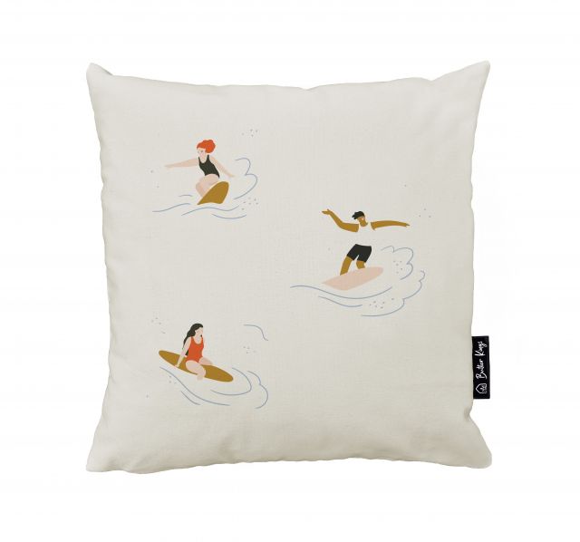 Cushion cover ready to surf, canvas cotton