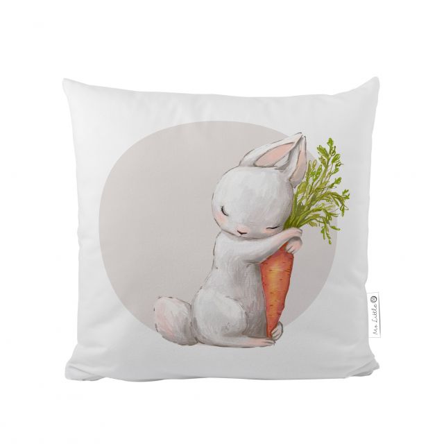 Cushion cover forest school-hugging bunnies