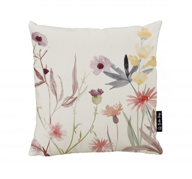 Cushion cover where butterfly fly, canvas cotton