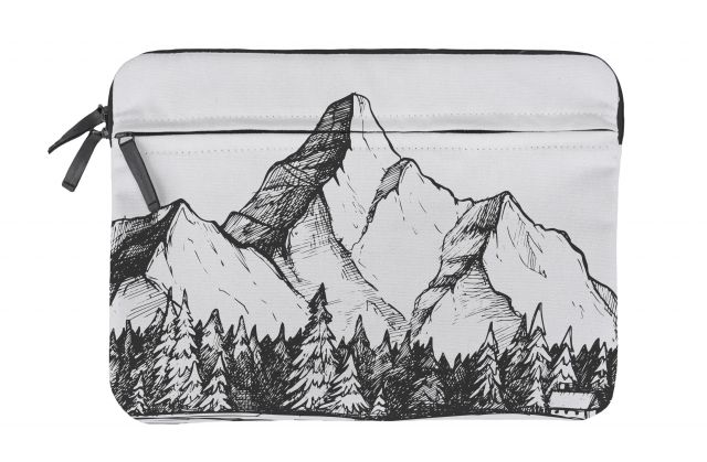Laptop cover cabin in the mountains, 40x26cm