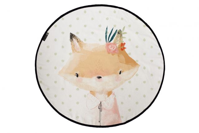 canvas rug forest school-girl fox