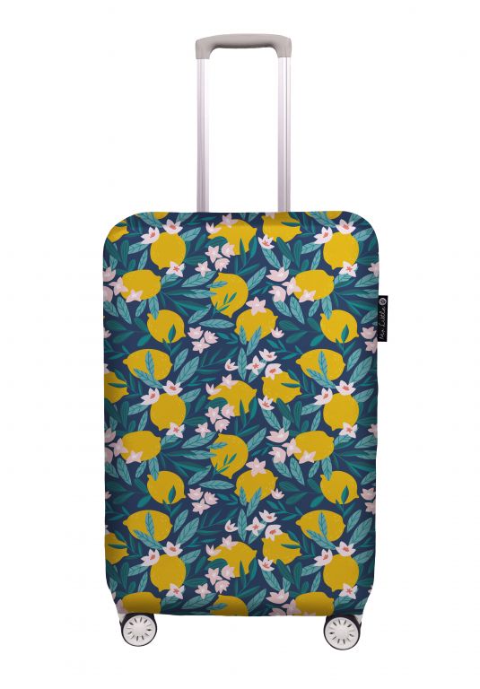 Luggage cover tropical citrus, size M