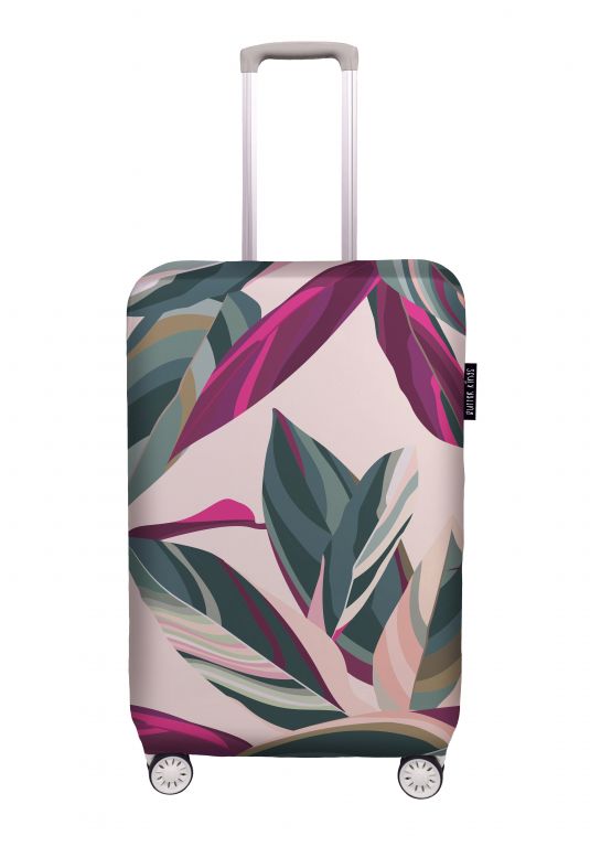Luggage cover Cordelia on pink, size M
