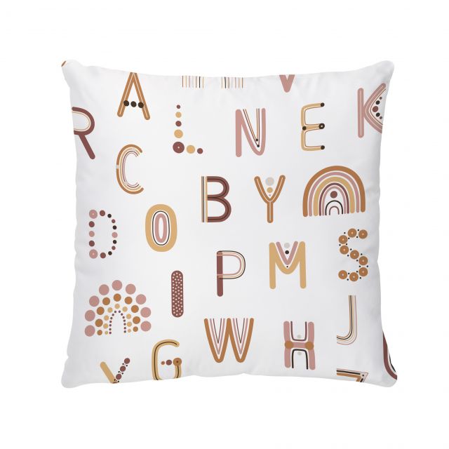 Cushion cover rainbow abeceda, cotton