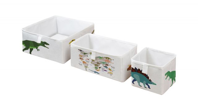 Set of 3 boxes dino world map