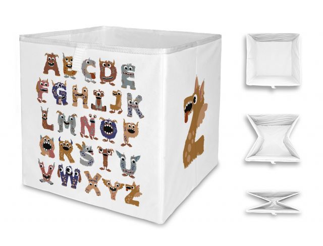 Aufbewahrungsbox monster abeceda, 32x32cm