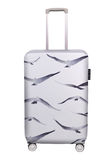 Luggage cover black wings