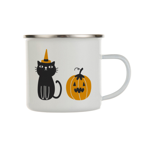 Emaille-Becher kitty witch 2