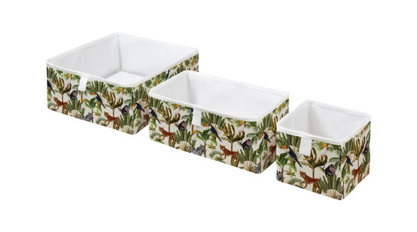 Storage boxes set of 3 the mighty jungle