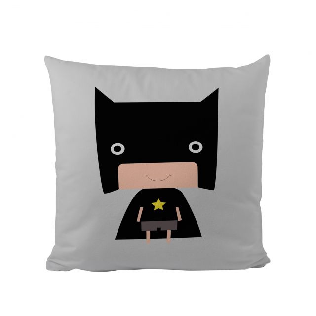 Cushion Cotton black superhero