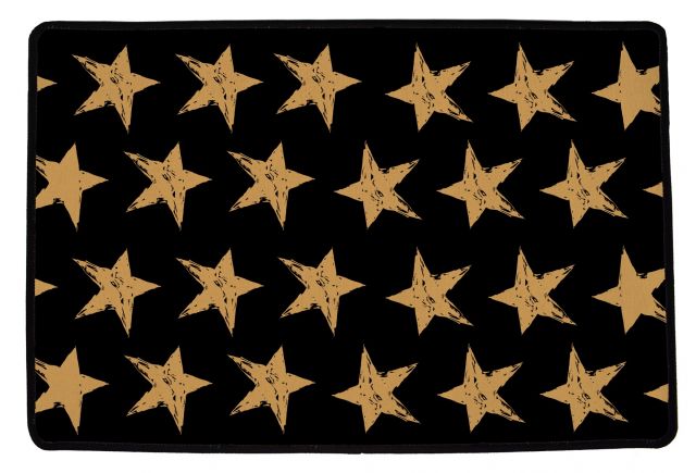 Fußmatten black stars, 75 x 45 cm
