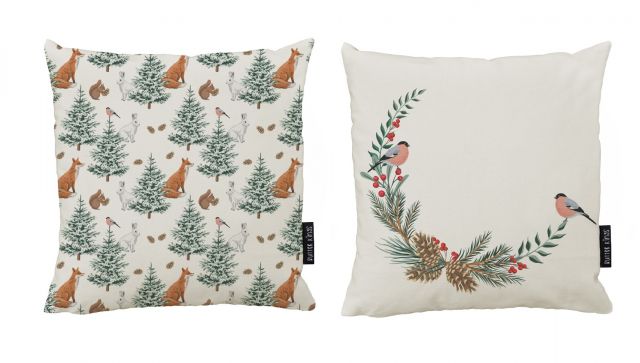 Set cushion covers Winter Forest