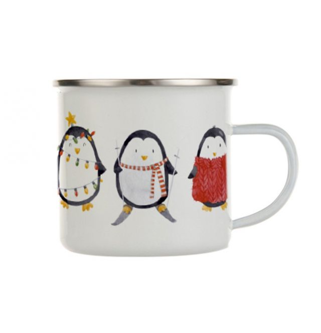 Enamel mug happy penguins