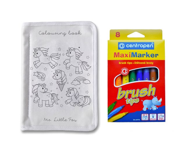Colouring canvas book - book of unicorns