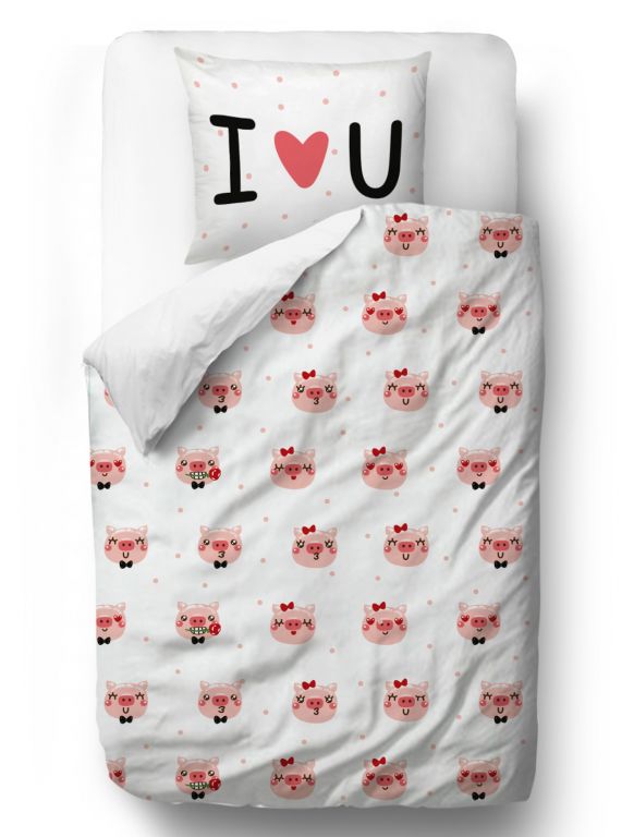 Beddings set pig in love