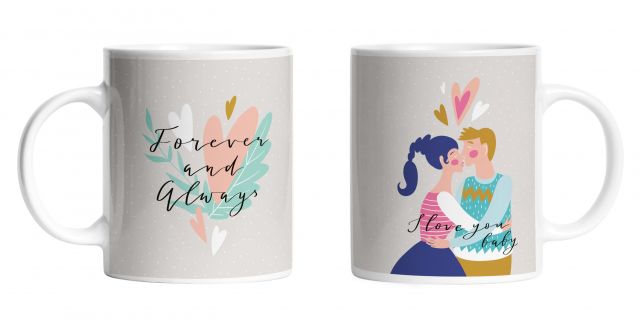 Set of 2 mugs forever and always