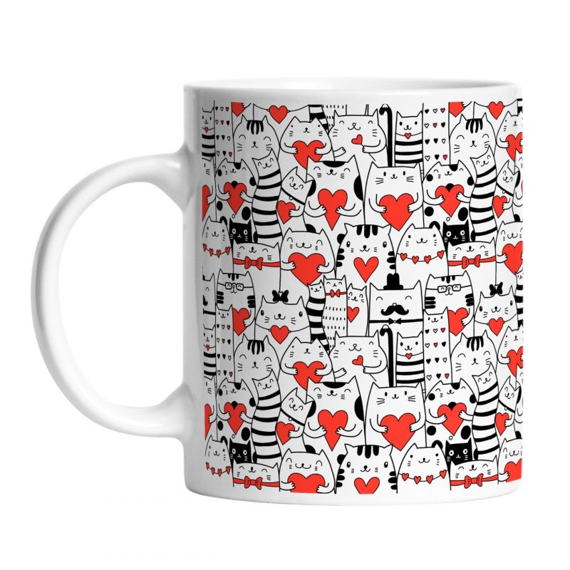 Mug cats in love