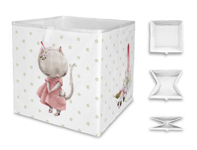 Storage box forest school-little mouse, 32x32cm