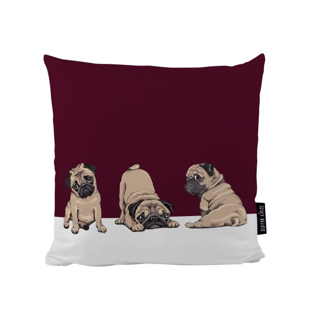 Cushion three pugs
