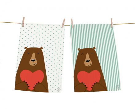 Dish towels set beary much