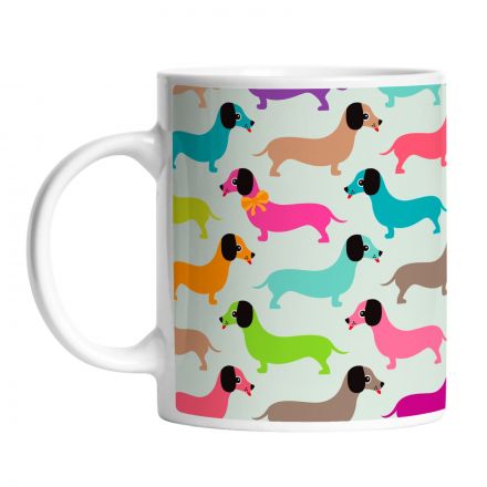 Mug dachshunds in colours
