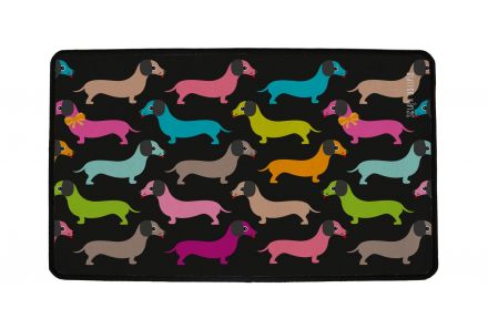 Fußmatten dachshunds in colours, 75 x 45 cm