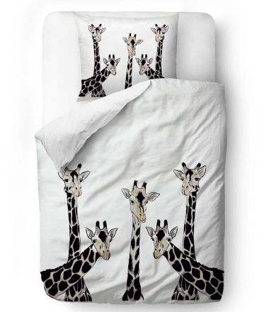 Bedding set friendly giraffes 135x200/60x50cm
