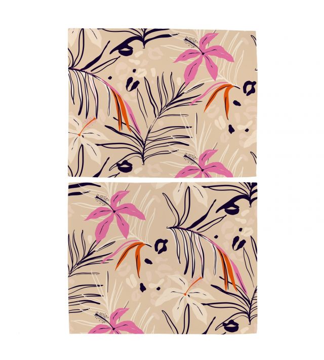 Set of 2 placemats jungle in spring