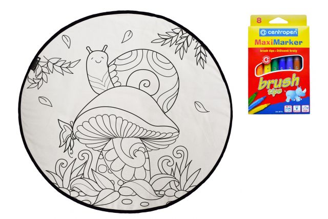 Kinder färben Leinwandteppiche magic snail