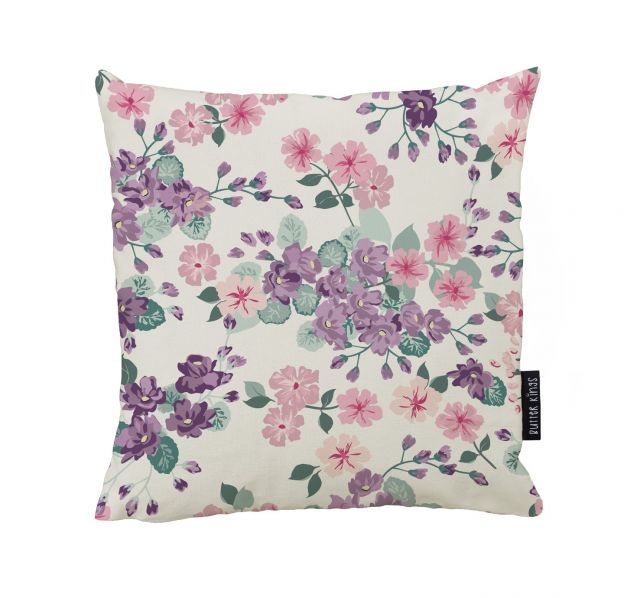 Cushion cover violets and roses