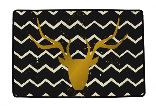 Doormat gold deer 90 x 60 cm