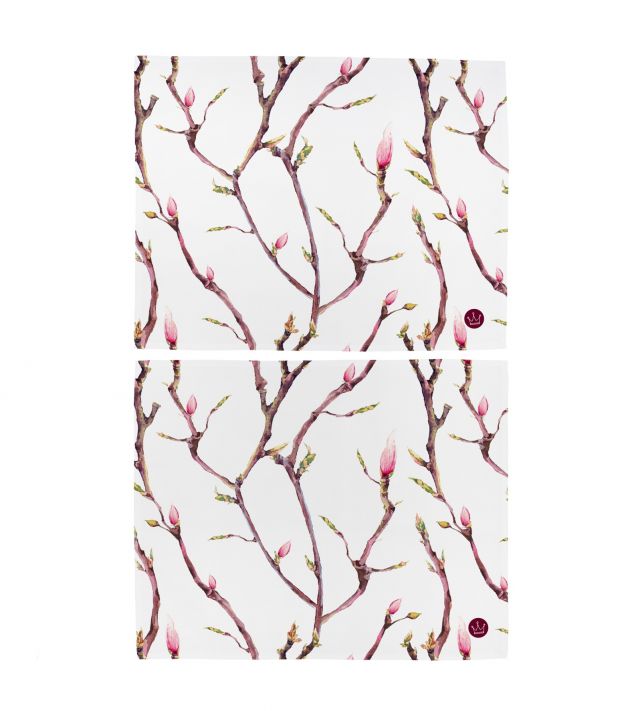 Set of 2 placemats blooming branches