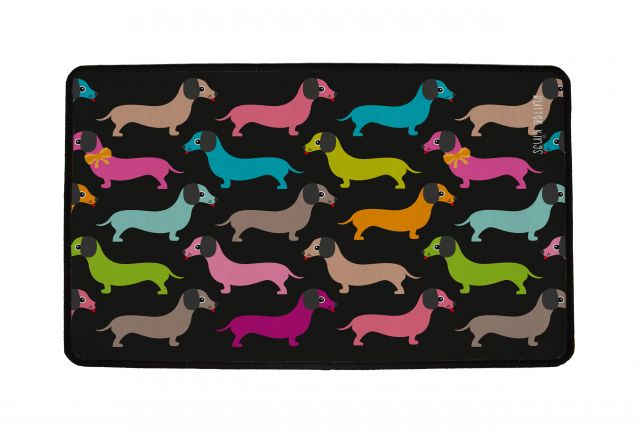 Fußmatten dachshunds in colours, 60 x 40 cm