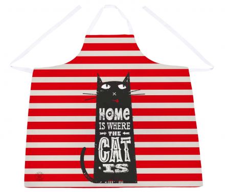 Apron home with cat