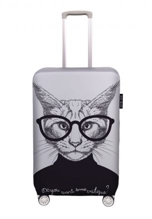 Luggage cover critique cat, size M
