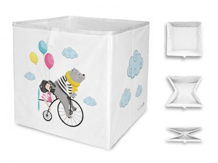 Storage box best friends - cycling in the sky, 32x32cm