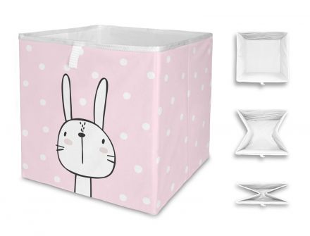 storage box white bunny