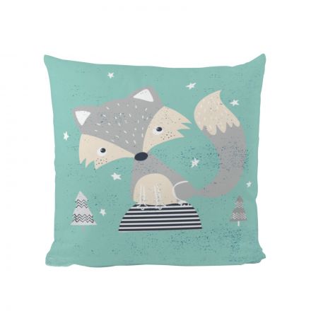 Cushion cover cotton fox on the hill