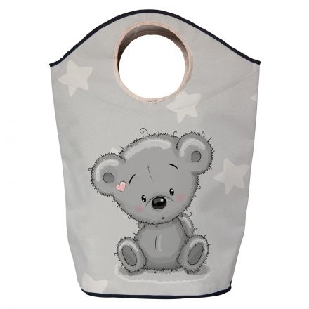 Storage bag grey teddy (60l)
