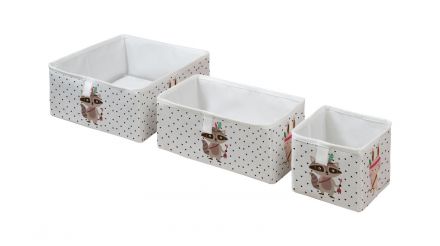 storage boxes set of 3 indian raccoon