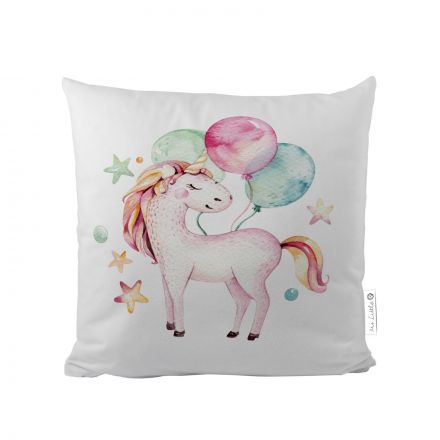 Cushion cover cotton stared unicorn