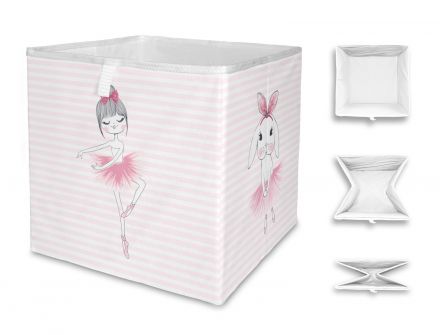 Storage box two balerinas, 32x32cm