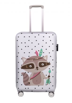 luggage cover indian raccoon